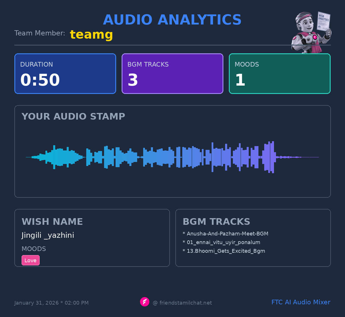 audio stamp Jingili yazhini teamg