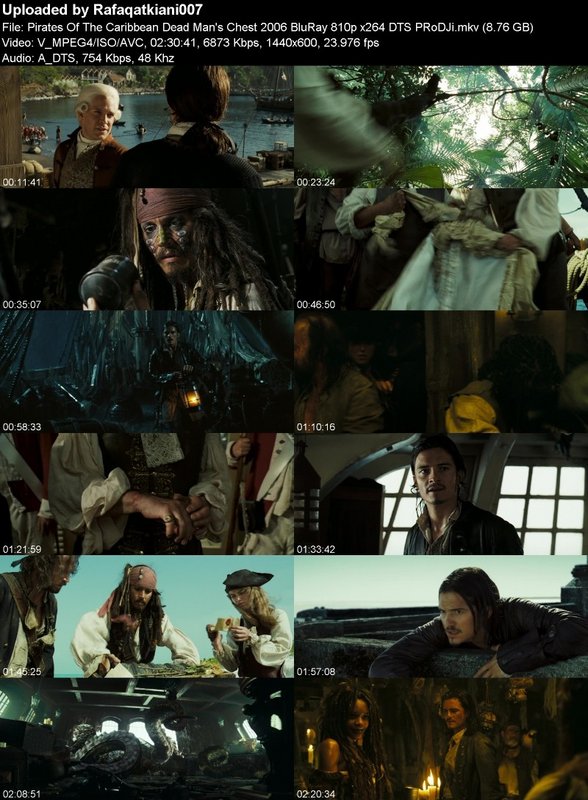Pirates Of The Caribbean Dead Man's Chest 2006 BluRay 810p x264 DTS PRoDJi
