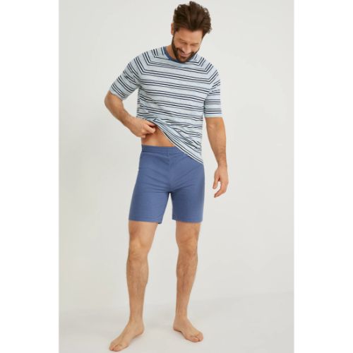 Pantalón De Pijama Azul Oscuro | Pijamas C\u0026A Hombre - Fotoluna