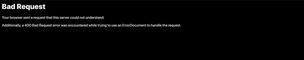 An error message