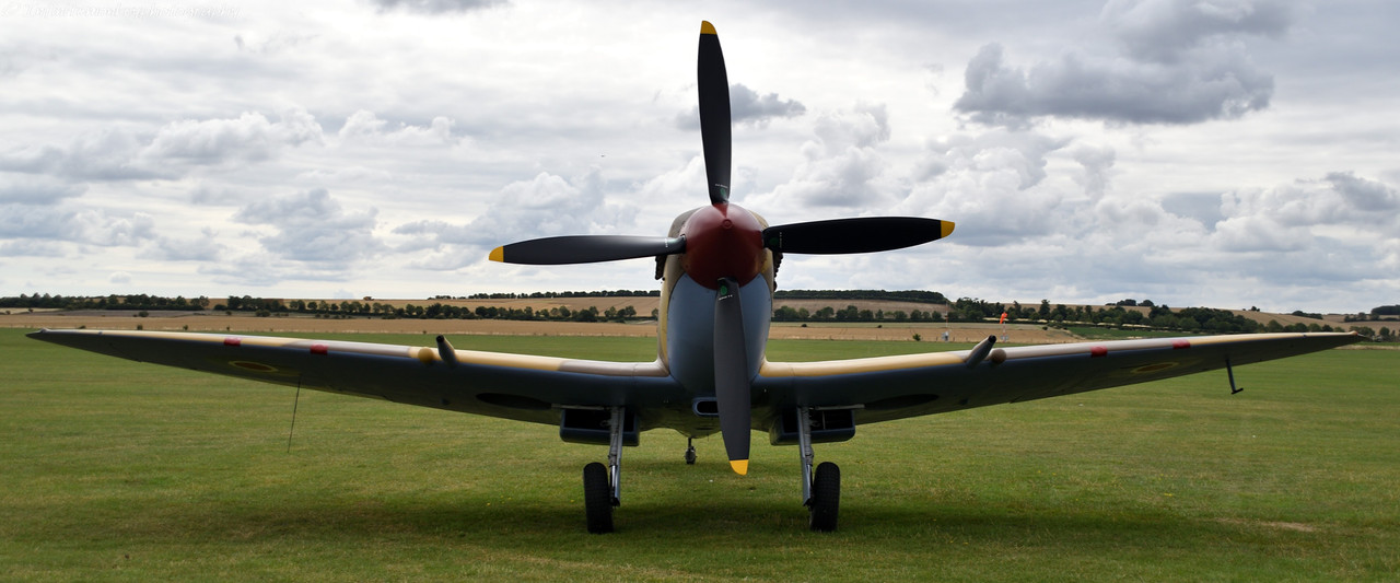 Spitfire LZ842 and Dakota ZA947 at Duxford yesterday - Aviation