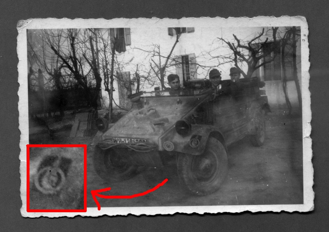 Orig. Top Foto VW Typ 82 Kübel   Kübelwagen   Divisionsabzeichen