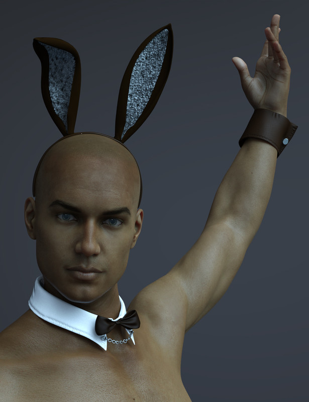 XF Bunny Lace Lingerie Headband for Genesis 8 and 8.1 Males