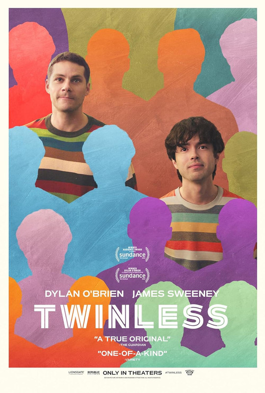 Twinless 2025 Movie Poster Dylan Sprouse Dylan O'Brien Twin Brothers