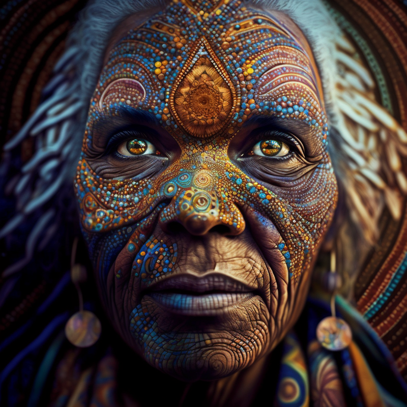 truesight91_aboriginal_woman_psychedelic
