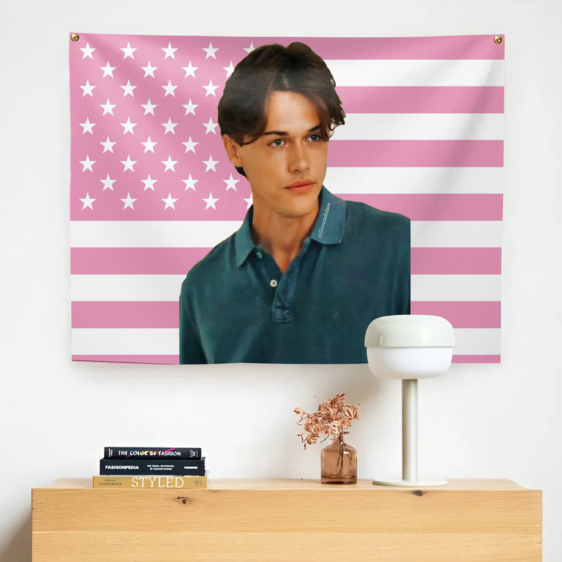 251215222 AA Printify Indoor Wall Tapestry 36x26 Pink Flag Conrad Fisher 2