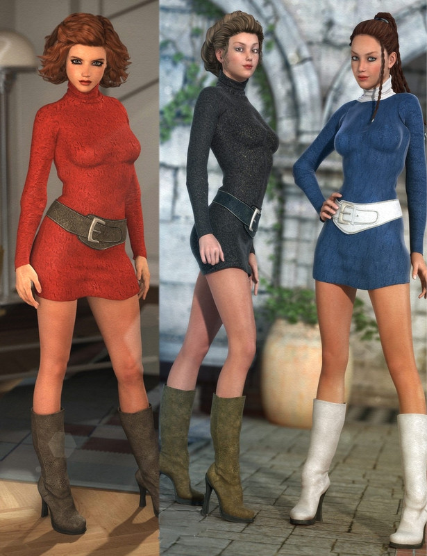 Turtleneck Sweater Dress +Textures