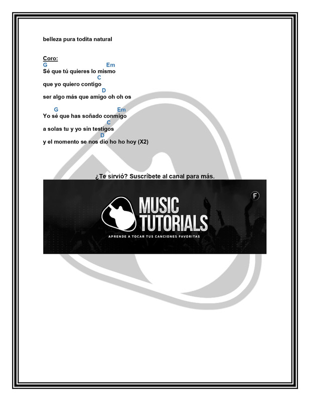Contigo Bayron Mendez Letra y Acordes by MUSICTUTORIALS page 0004 —  Postimages