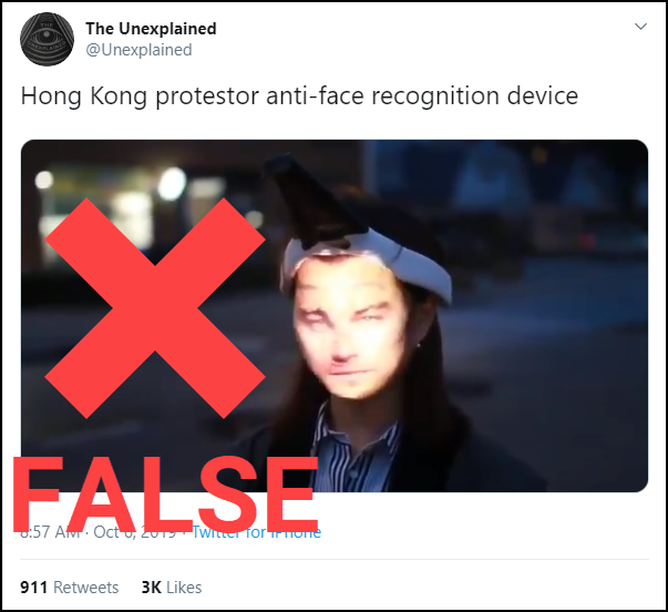 Fake Hong Kong anti-face recognition device