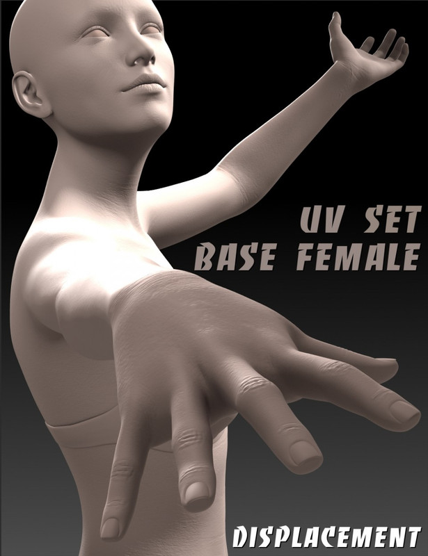 Ultra Detailed Displacement Maps for Genesis 3 Base Female