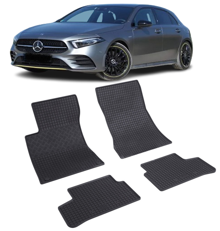 Set 4 covorase Mercedes A-Klasse Hybrid 2019-prezent, din cauciuc 100%, compatibile cu autoturismul MERCEDES A-Klasse