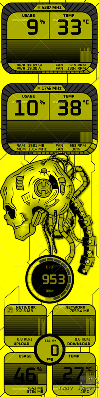 Cyberpunk 2077 - Robot yellow (480x1920px)
