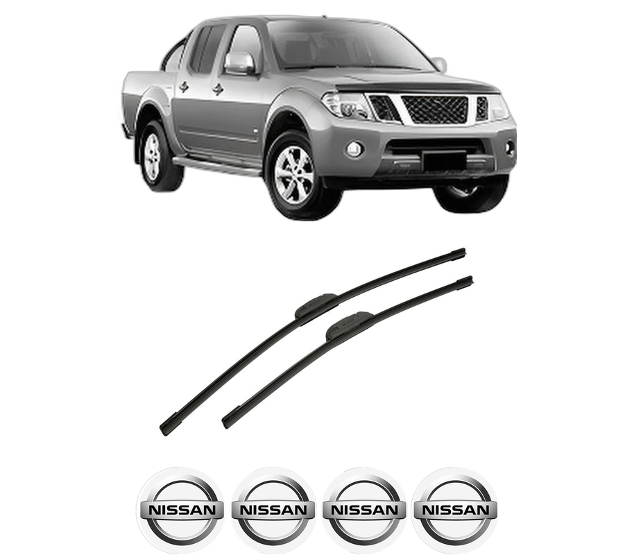 Set stergatoare auto NISSAN NAVARA NP300 (D40) din 2005-2016, pentru parbriz auto, 2 bucati, Bosch Aerotwin Retrofit, din cauciuc siliconat rezistent, 4 Stickere Auto NISSAN
