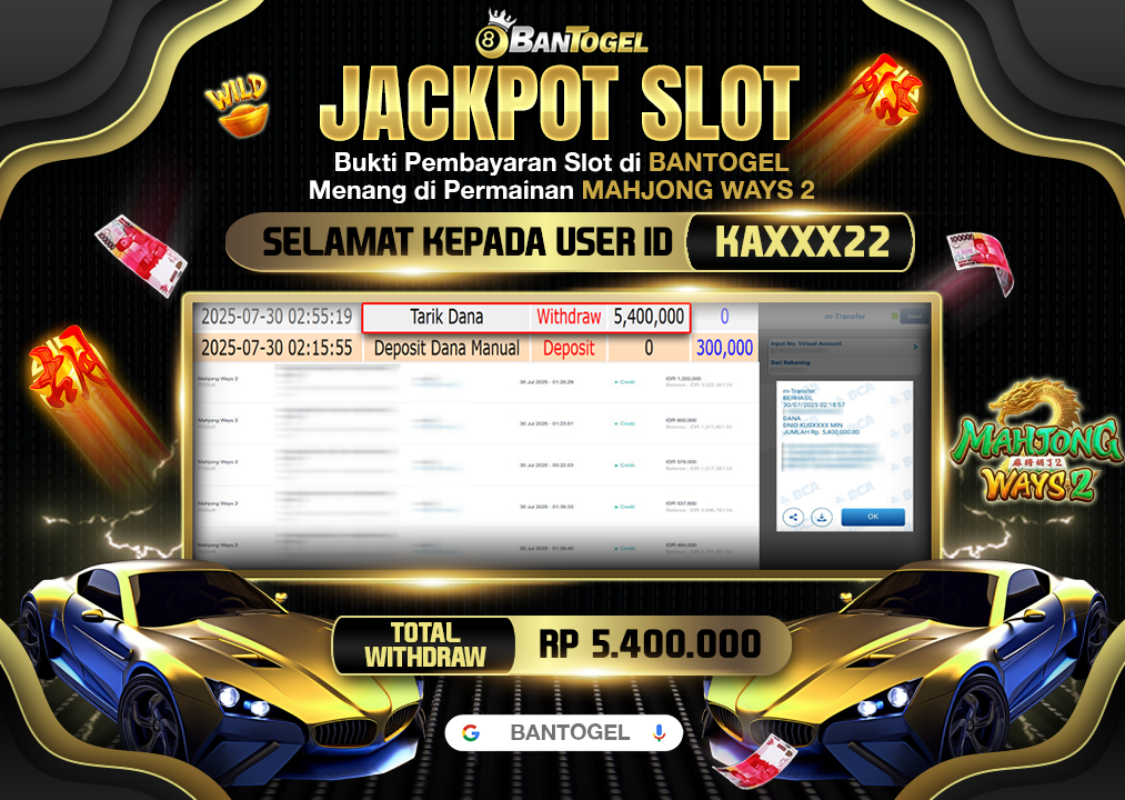 BUKTI JACKPOT LUNAS BANTOGEL