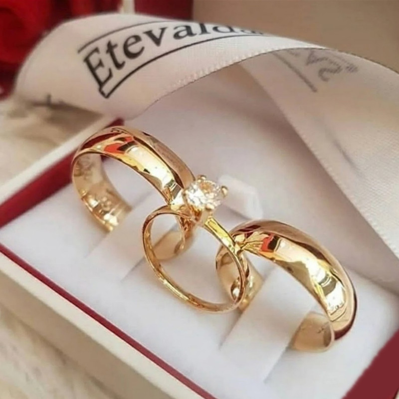 Alianças Banhadas a Ouro 18K