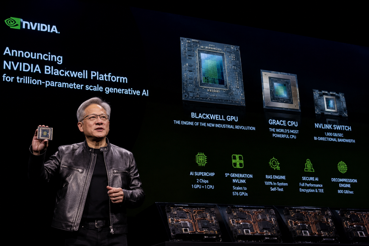 Nvidia Unveils Next-Gen AI Breakthrough, Highlights 10x Performance Gain and New CPU Advances