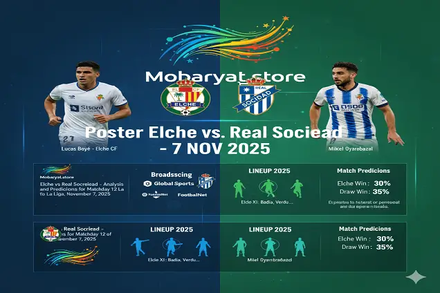 إلتشي ضد ريال سوسيداد - تحليلات وتوقعات الجولة 12 من الدوري الإسباني 7 نوفمبر 2025