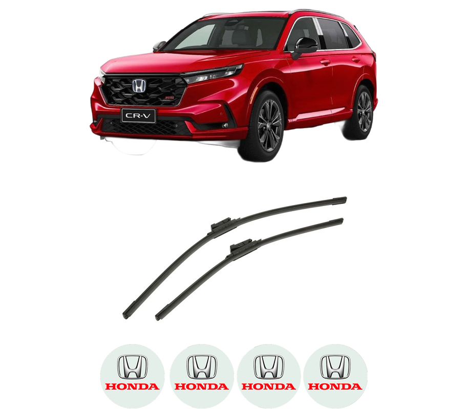 Set stergatoare auto HONDA CR-V VI (RS_, RY_) din 2023, pentru parbriz auto, 2 bucati, Bosch Aerotwin, din cauciuc siliconat rezistent, 4 Stickere Auto HONDA