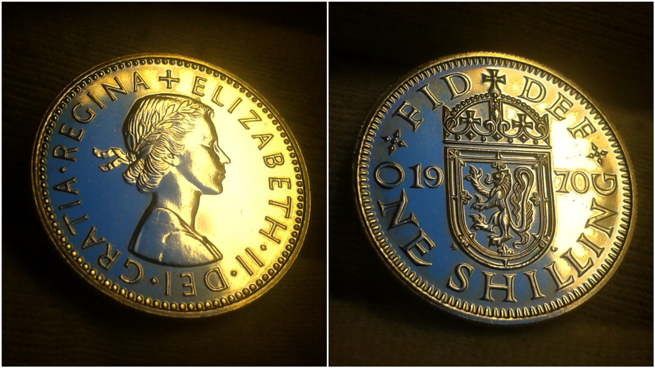 The Queen. The last Scottish shilling. 1970. Polish-20201206-182952252