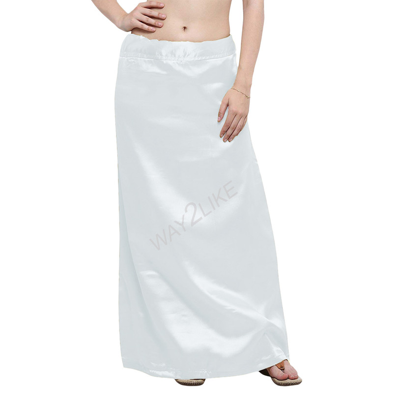Women's Satin Petticoat Saree Underskirt Sari Underwear Free Size  Adjustable