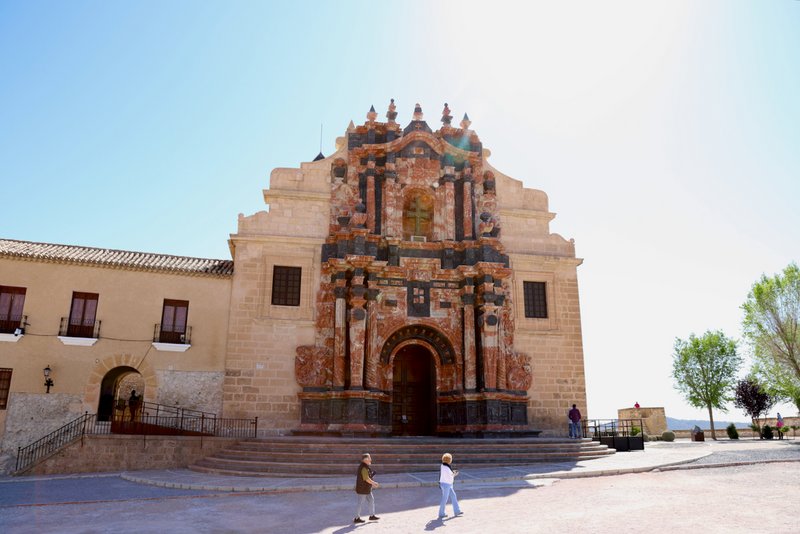 Pilgrim church in bright sun