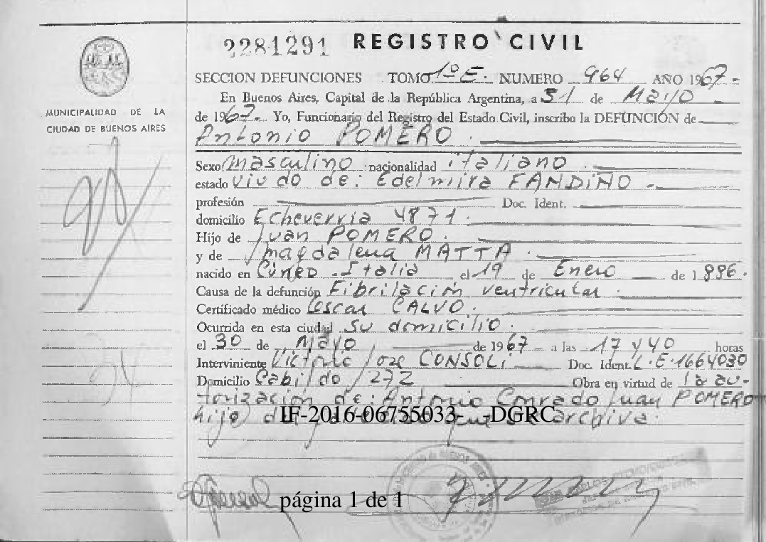 IF-2016-06755033-   -DGRC PARTIDA DEFUNCIÓN ANOTNIO POMERO