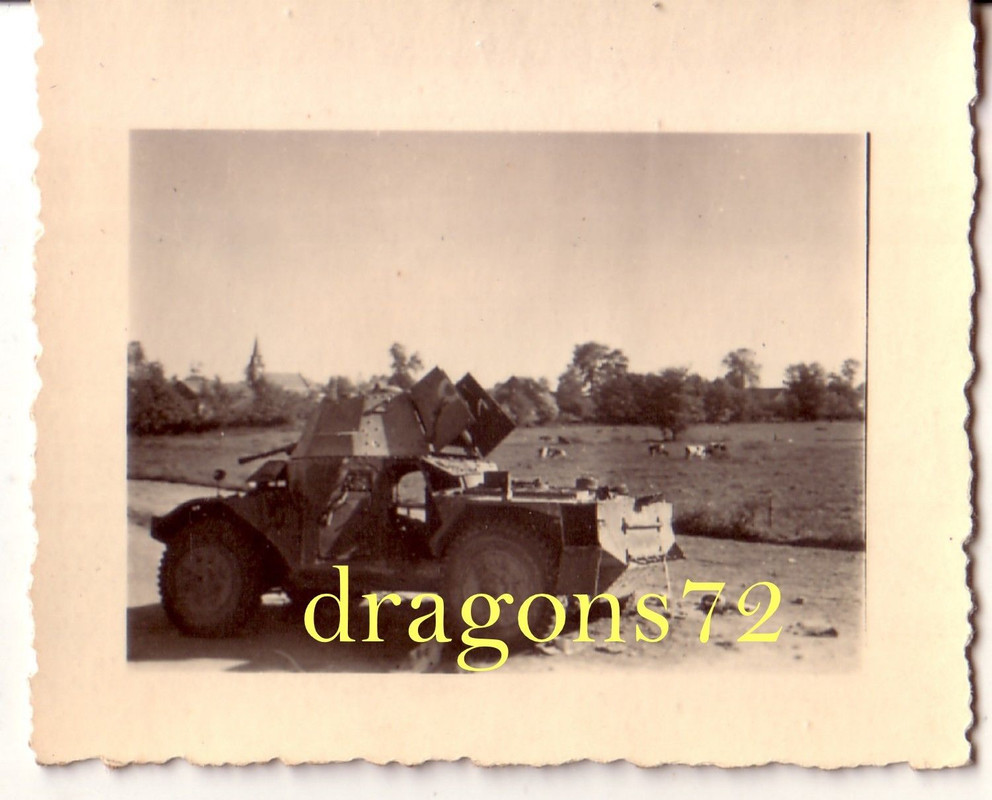 Foto Westfront Beute Panzerspähwagen Panhard nac