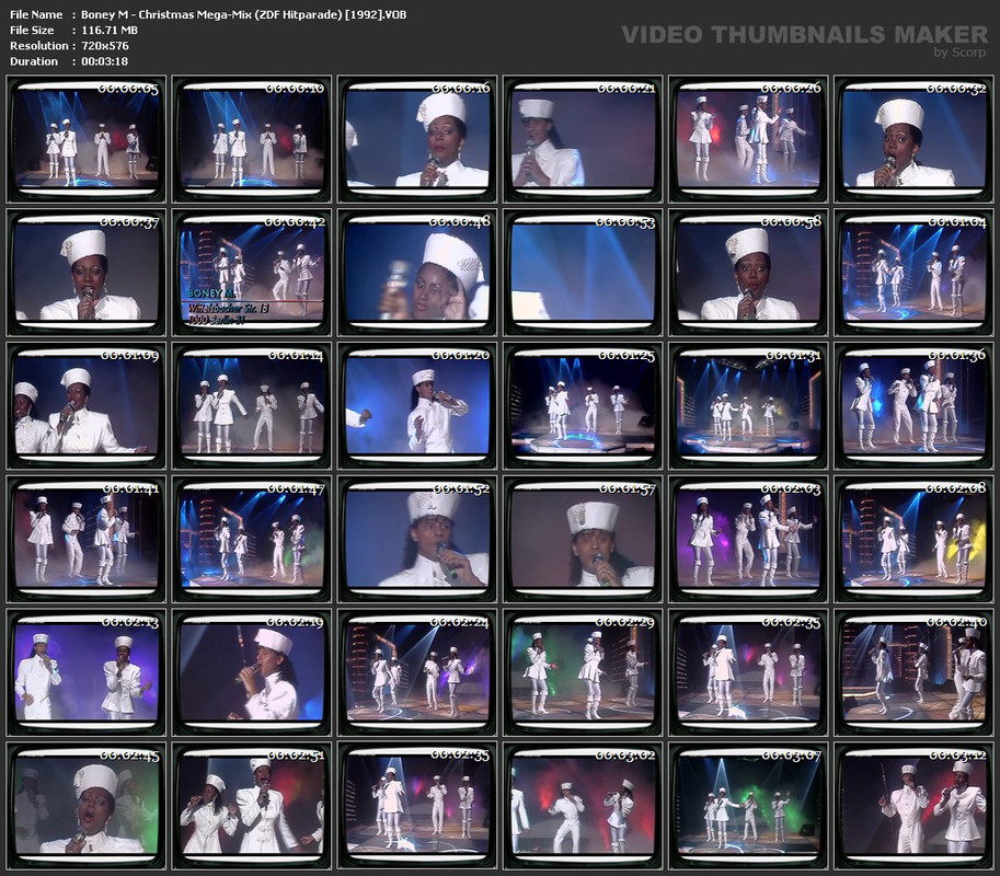 Boney M - Christmas Mega-Mix (ZDF Hitparade) [1992]