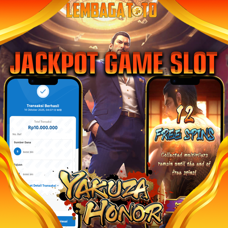 BUKTI JACKPOT 15 OCTOBER LEMBAGATOTO YAKUZA HONOR Rp.10.000.000,- LUNAS