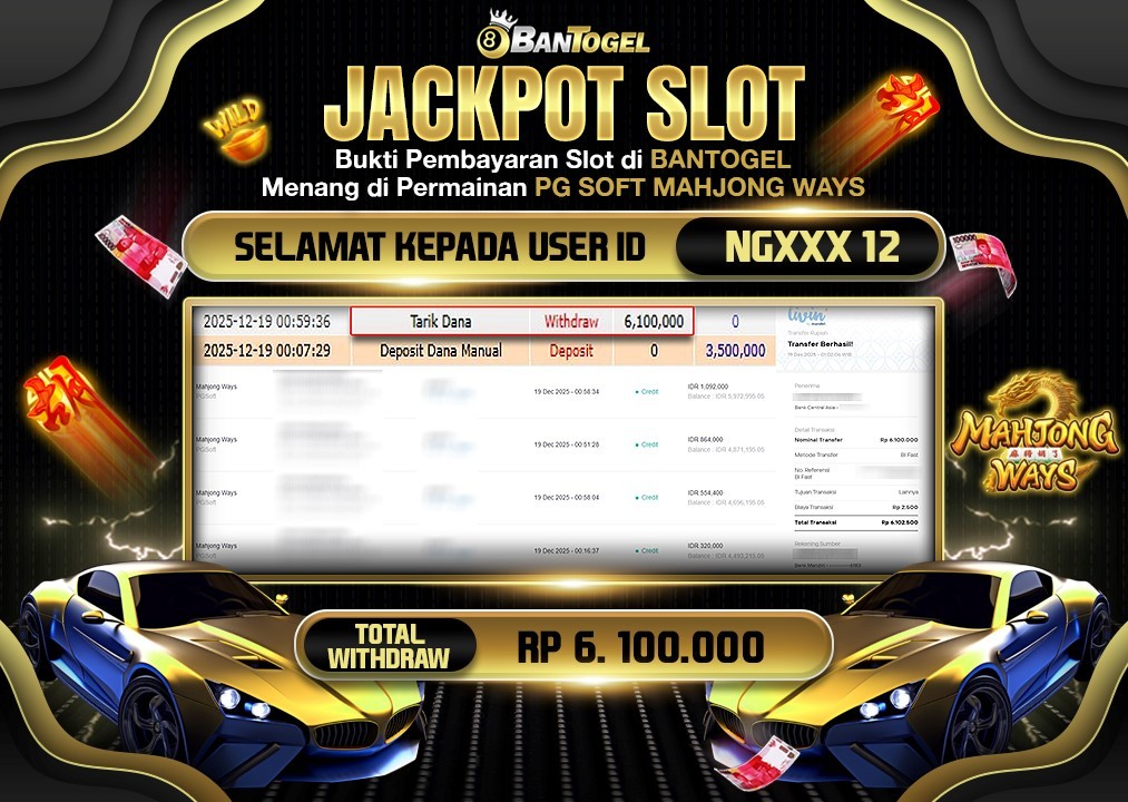 BUKTI JACKPOT LUNAS BANTOGEL