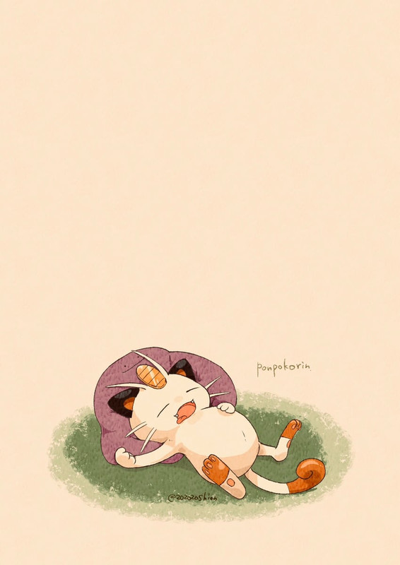 meowth-and-ditto-pokemon-drawn-by-zozozo