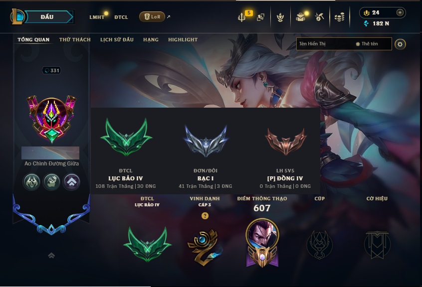 Acc LMHT # - Không Khung