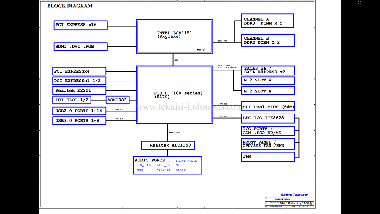 GA-H170-GAMING 3 DDR3 Schematic And BoardView PDf | Forum Teknisi Laptop  Indonesia