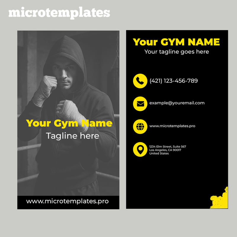 Custom Fitness Business Cards for Trainers & Gyms | Editable Templates
