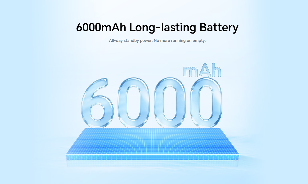 Powerful 6000mAh Battery