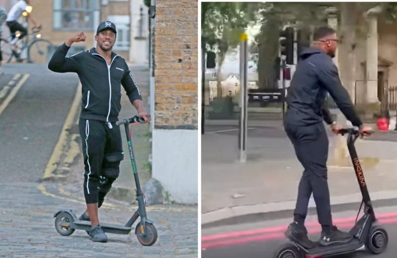 Антъни Джошуа подкара електрически скутер и наруши закона