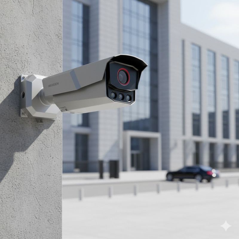 Interface de gerenciamento da câmera Hikvision ANPR com reconhecimento de atributos