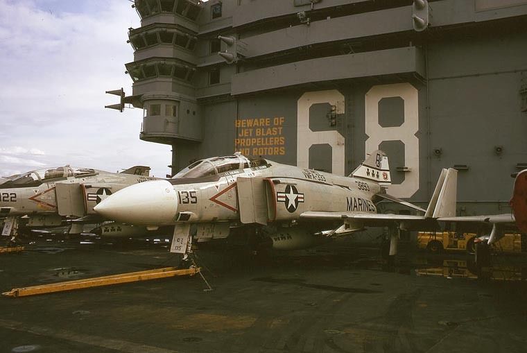VMFA-333 F-4J Bu. No. 153893 abpoard USS Nimitz CVN-68 in 1975