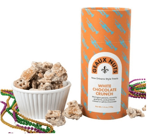 Indulge in the Delectable Delight: Free White Chocolate Crunch Sample from Geaux Nuts
