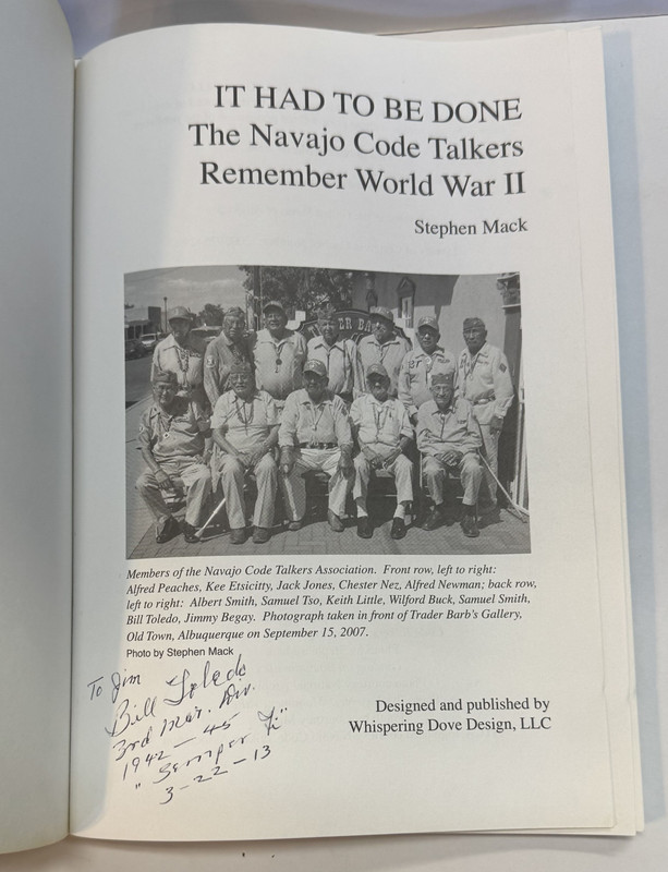 It Had To Be Done, The Navajo Code Talkers Remember World War II