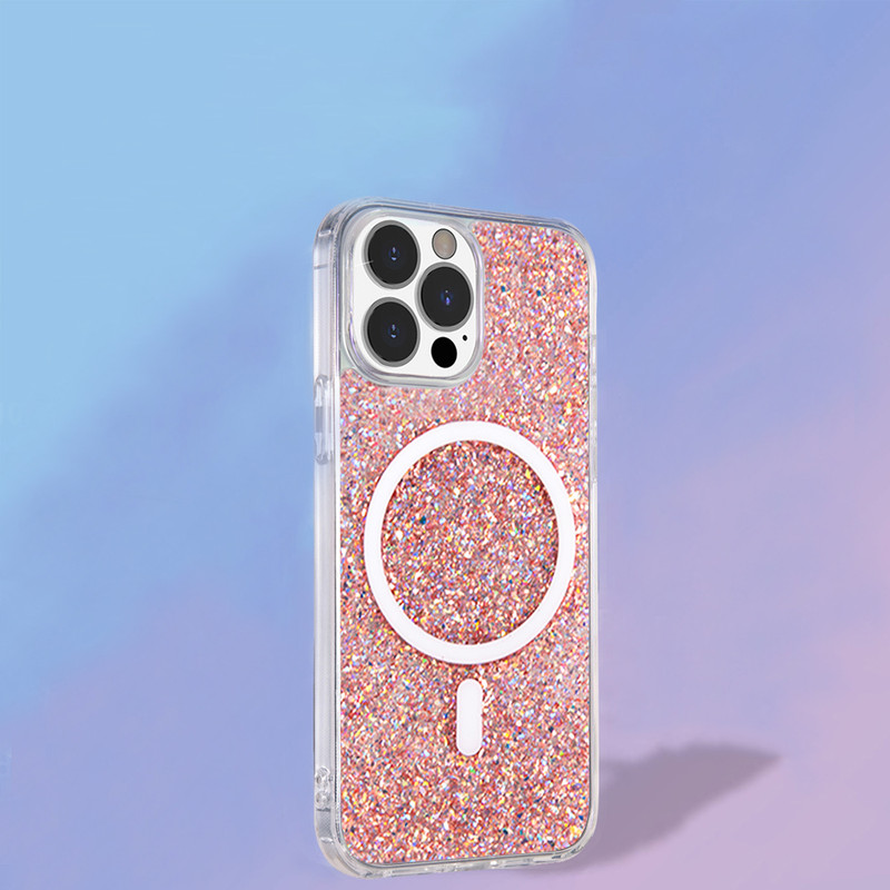 Husa pentru Samsung Galaxy A06 Daden® Sparkly Glitter, MagSafe, Antisoc, Calitate Premium, Alb 964951