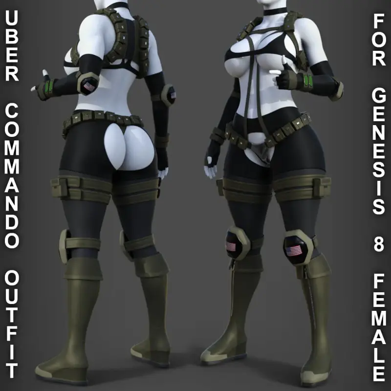 Uber Commando Outfit for Genesis 8 Female