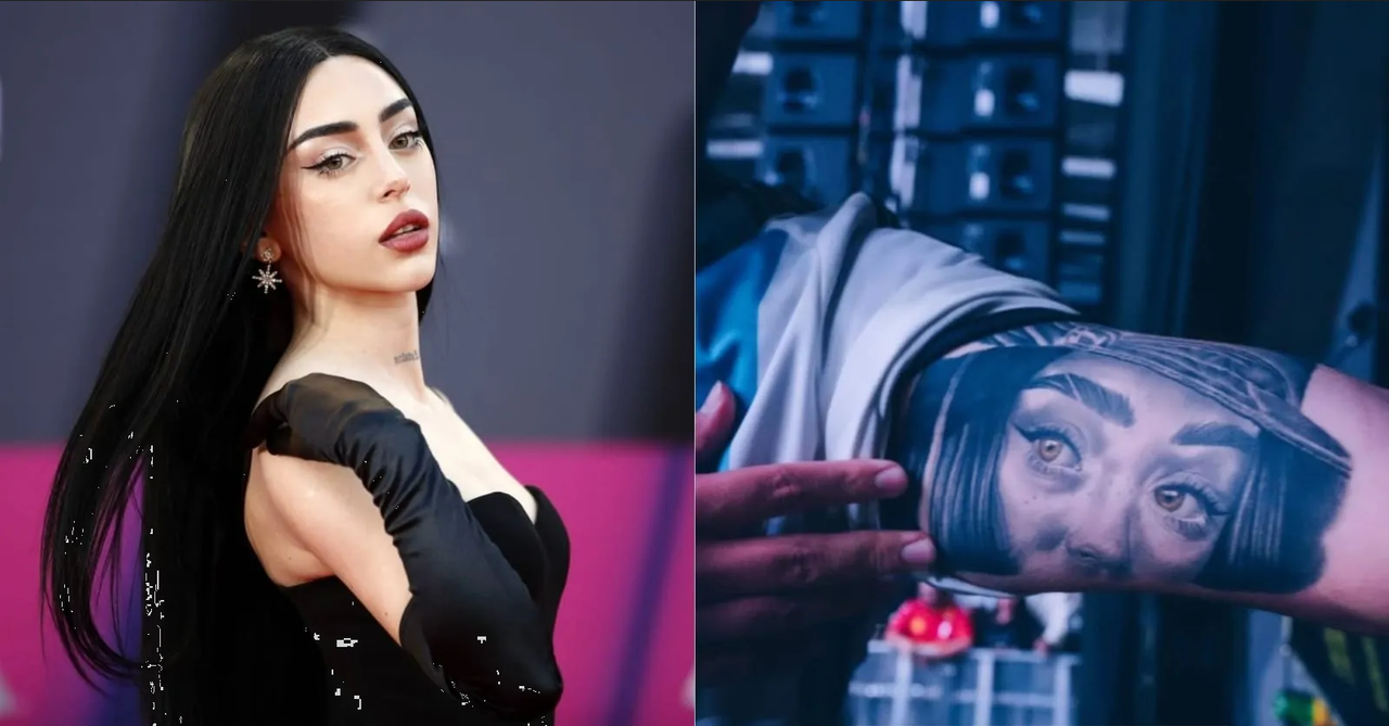 Hombre misterioso se tatúa los ojos de Nicki Nicole y desata rumores de romance