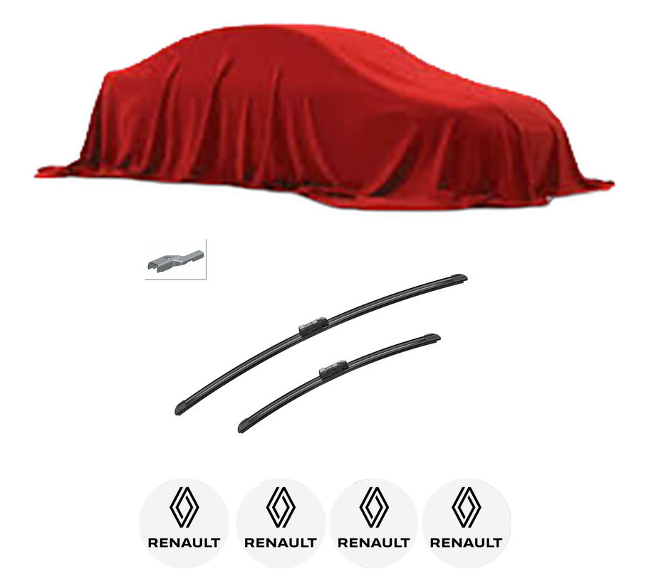 Set stergatoare auto RENAULT GRAND KANGOO III MPV din 2024, pentru parbriz auto, 2 bucati, Bosch Aerotwin, din cauciuc siliconat rezistent, 4 Stickere Auto RENAULT