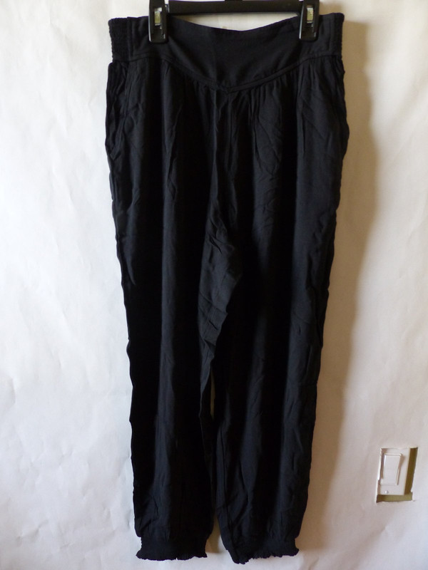 AERIE LOOSE FIT LOUNGE PANTS IN BLACK WOMENS MED 33006396