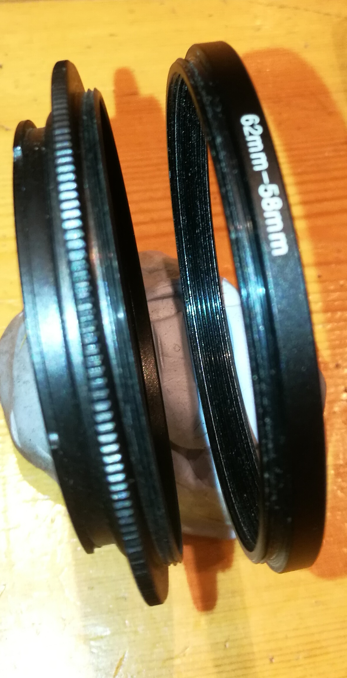 closeup of 'constant inner thread' of step down ring