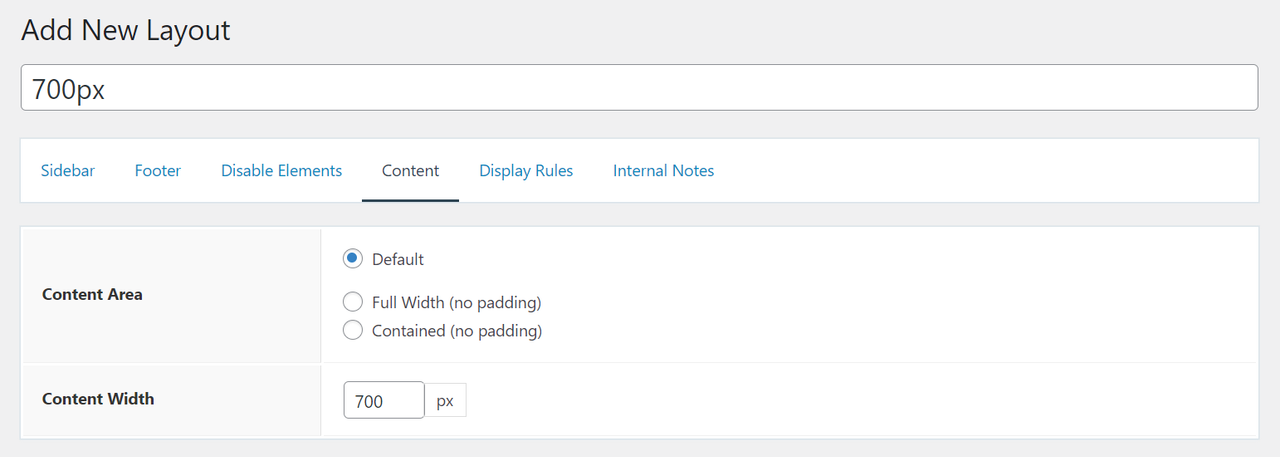 Layout Element - Content
