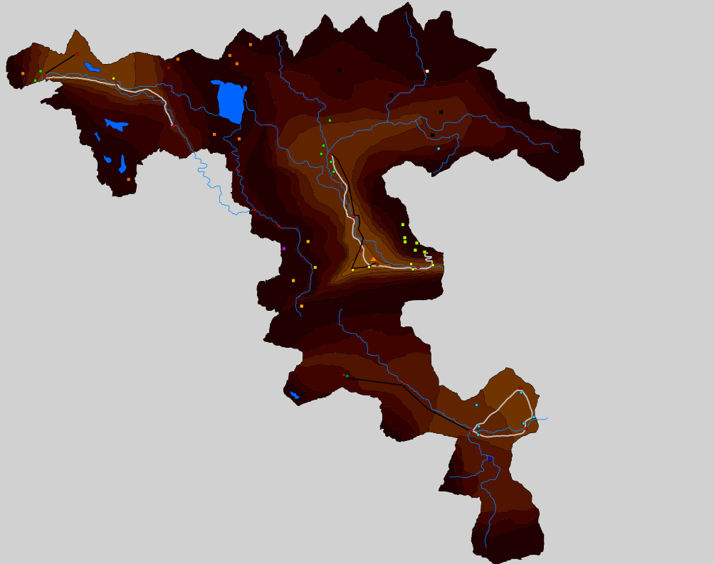 Carte des infrastructures de transports Carte des infrastructures de transports