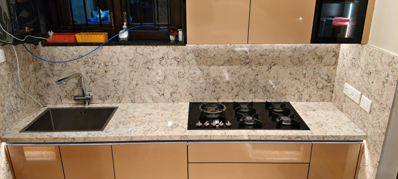 Quartz countertop kitchen