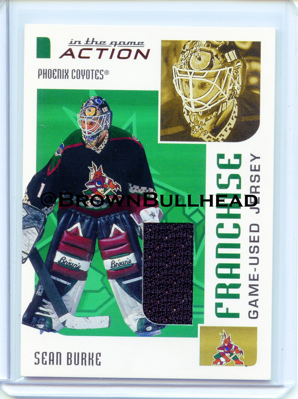 2003-04 ITG Action Jerseys #M-263 [Sean Burke] [Phoenix Coyotes] [Franchise] [~100] [swatch=black] a